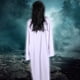 thumbnail image 4 of Vestido de fantasma femenino Cosplay Adultos Traje de miedo Accesorios de disfraces para la fiesta de baile de Halloween (Uña negra + Traje blanco de 1.3 m + Peluca negra), 4 of 6