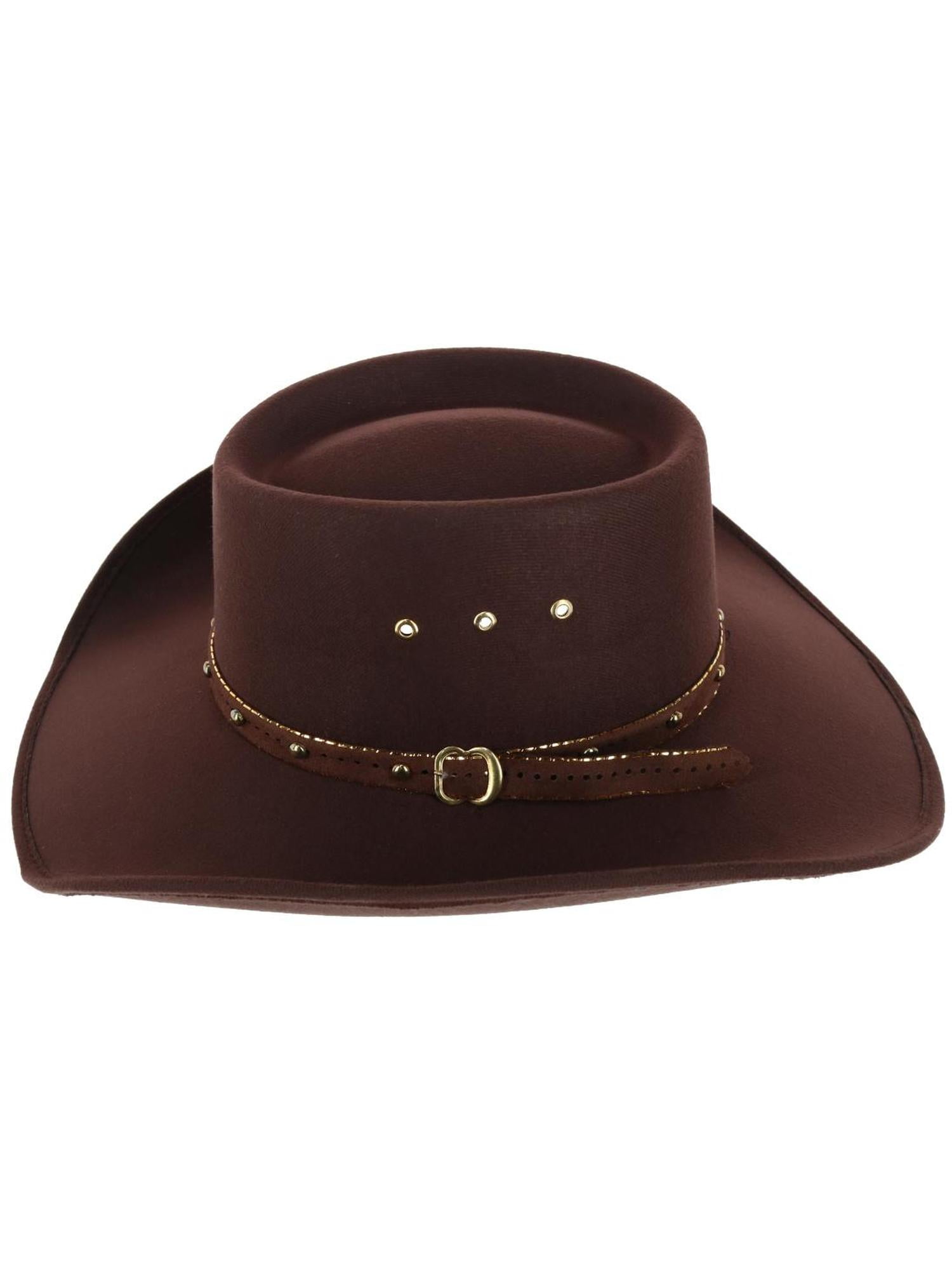 CTM  Felt Western Gambler Hat with Studded Hatband (Men)