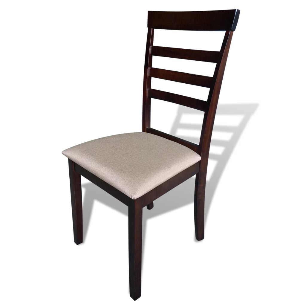 Dining Chairs 4 pcs Brown Fabric 
