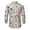 H-Blanc, variante sur Chemise pour Homme à Imprimé d'Empreintes de Main Festif et Inquiétant Personnalisée à Manches Longues Boutonnée pour Célébrations