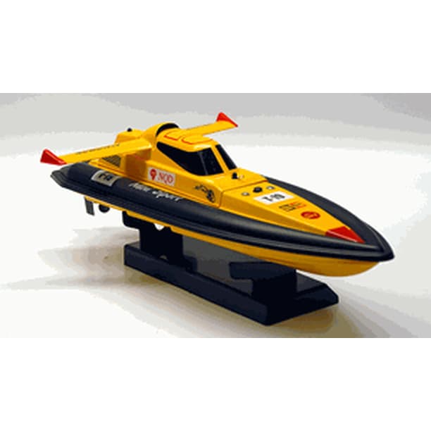 Racewaves 17 Rc Remote Control 1 25 Electric Mini Tracer Racing Remote Control Boat Yellow Walmart Com Walmart Com