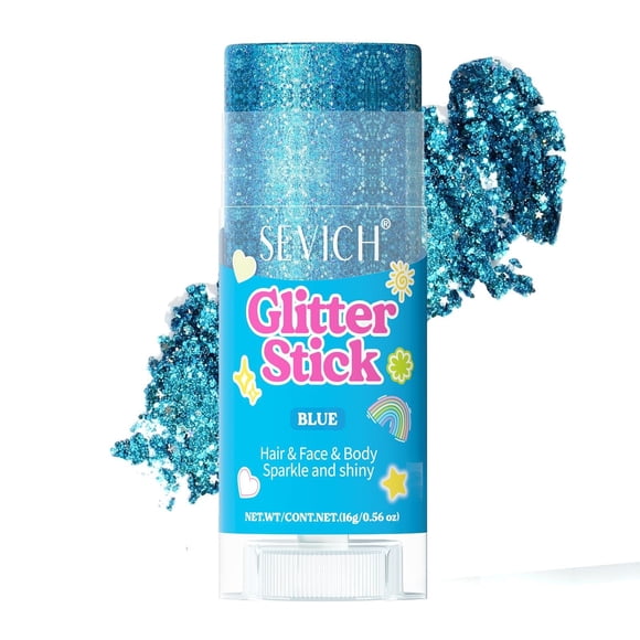 Lápiz de Glitter SEVICH 15 g Turquesa para Cabello y Cuerpo