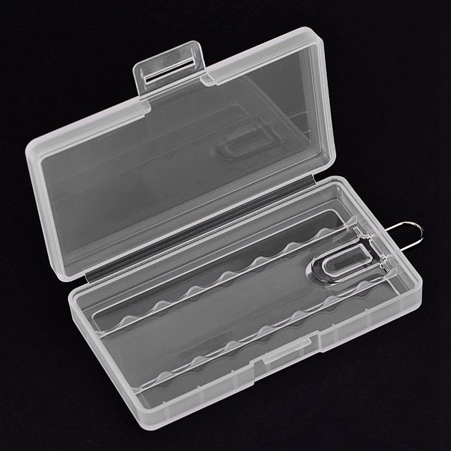 Estuches de Almacenamiento de baterías, 5PCS Estuche rígido portátil de PP Transparente con Soporte de Gancho Caja de Almacenamiento para 8 Pilas AAA Caja de baterías Spptty No
