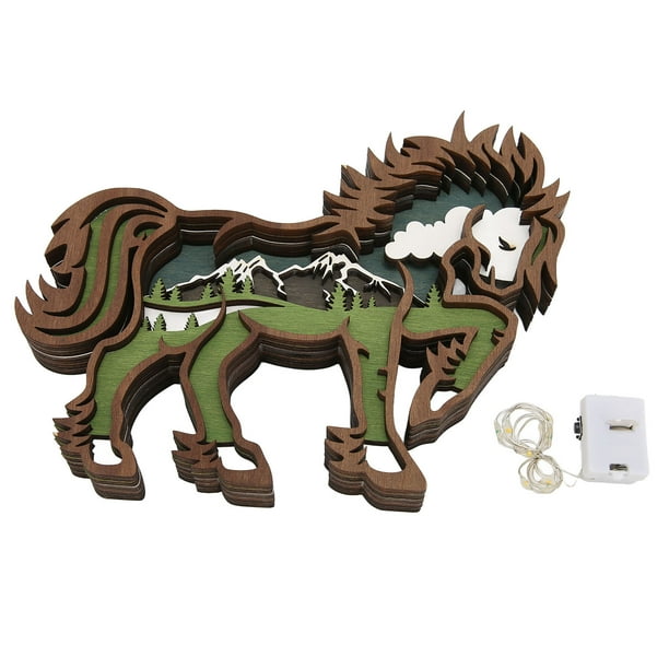 D Wooden Horse Ornaments,3D Wooden Horse Ornaments Horse Wooden Carved