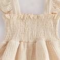 thumbnail image 5 of Karoyedx Baby Girl Clothes Baby Girl Summer Clothes Newborn Outfit Ruffle Romper Infant Baby Dress Bow Headband Beige Size,Newborn, 5 of 7