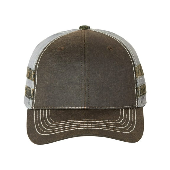 Outdoor Cap - Frayed Camo Stripes Mesh-Back Cap - HPC400M - Brown/ Country DNA