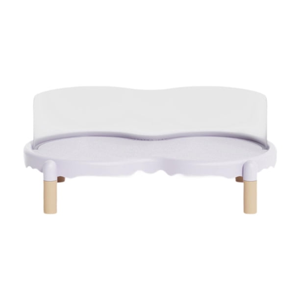 Mesa elevada para comida de gatos, soporte elevado para comederos de mascotas y dispensadores de agua. Violeta
