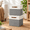 White&Grey-13×13×13, variant on A-Gray 13×13×13 Foldable Fabric Storage Cubes with Lids, Set of 2