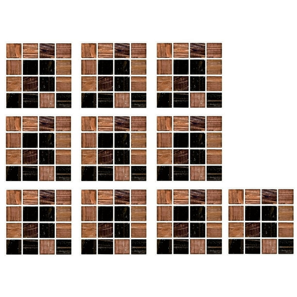 Mosaicos Creativos, Adhesivos 3D Para Azulejos, Decoración Simulada, Adhesivos Diy Para Suelos Y Paredes, Lámina Brillante