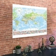thumbnail image 3 of WCIC 90*90cm Large World Map with Flags Educational Prints Poster Wall Decor Home Office, 3 of 6