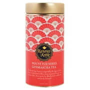 Karma Kettle Mount Fuji-Genmaicha - Sencha green Tea with Roasted red rice, Roasted brown rice and Corn kernel, Loose Leaves in Tin, 50 g