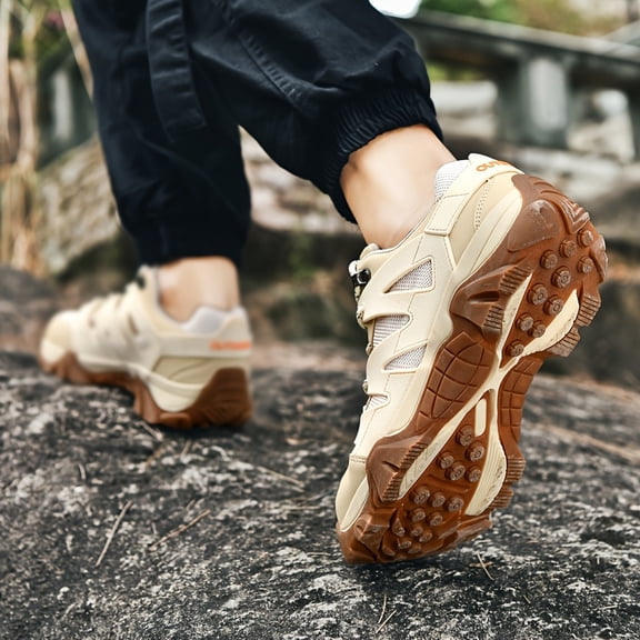 Men's Outdoor Hiking Shoes Lightweight Trekking Sneakers with Non-Slip Rubber Sole, Breathable Upper and Ankle Support for Hunting, Camping, Climbing and Trail Walking