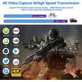 thumbnail image 5 of 4K Audio Video Capture Card, USB 3.0 HDMI Video Capture Device 4K HDMI Loop-Out, 1080P 60FPS/2K 30FPS For Game Recording, Live Streaming, Broadcasting(Black), 5 of 8