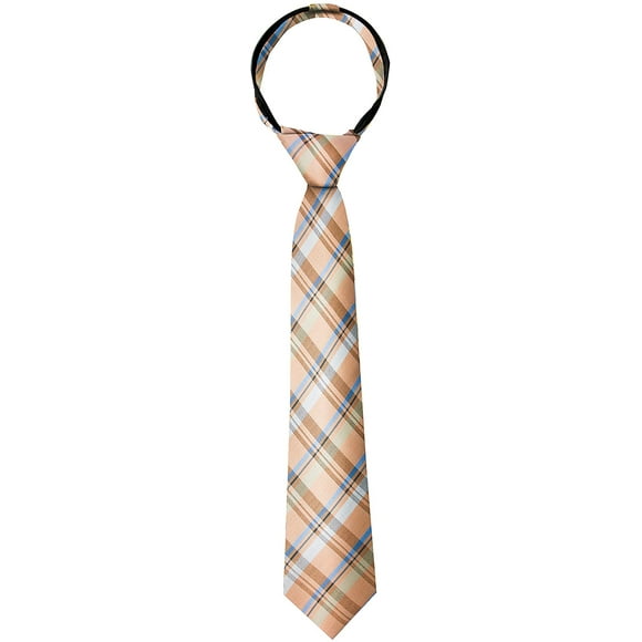 Spring Notion Boys Tartan Plaid Woven Zipper Tie