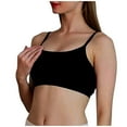 thumbnail image 4 of ATOYSOY Cotton Lined Sports Bra Everyday Bra Padded Yoga Activewear Teens Bralette Solid Color Underwear Workout Comfort Bra Push Up Breathable Wireless Tank Tops Black S, 4 of 4
