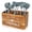 Brown, variant on AEVXKHI Wooden Kitchen Utensil Holder 3 Compartments Large Kitchen Utensil Caddy Organizer Sturdy Silverware Holder Farmhouse Wood Cooking Utensil Stand for Kitchen Countertop Farmhouse