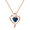 Rose gold-09-September, variant on Heart Necklace for Women Sterling Silver 925 Jewelry Gift for Her