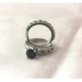 thumbnail image 4 of Diastar Jewels Round Cut Black CZ Solitaire Engagement Ring Set 14K White Gold Plated, 4 of 4