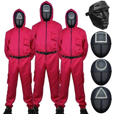 Squid Game Mask Cosplay Jumpsuit Costume Masks Party Costume | Walmart