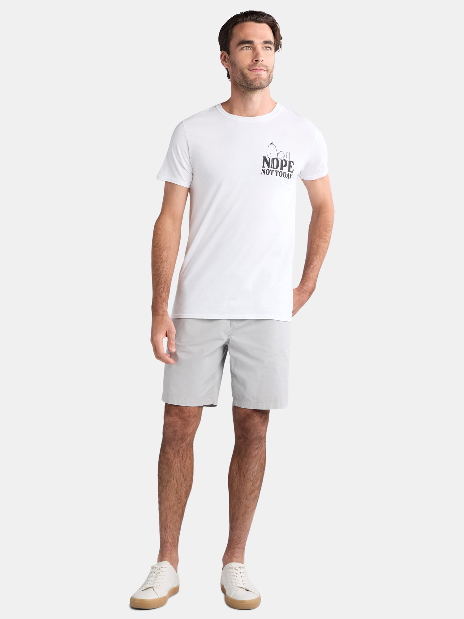 Peanuts Snoopy Men’s & Big Men’s Graphic Tee Shirt Chillin Nope Not Today, 2-Pack, Sizes S-3XL