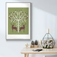 thumbnail image 5 of Christmas Des - Deer and Heart Tree, Pink On Green - Framed Gallery Wrapped Holiday Canvas - 25 x 37 - White Frame, 5 of 8