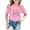 tshirts 2# Pink, variant on oqasdz Girls 100 Days of School Shirt Graphic Print Short Sleeve Crewneck Tee Top for Back To School Comfortable Fit Durable Casual Outdoor