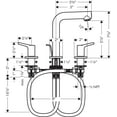 thumbnail image 4 of Hansgrohe 72130 Talis S 1.2 GPM Widespread Bathroom Faucet - Nickel, 4 of 4