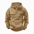 thumbnail image 2 of WXFAZCVU Boy's Hooded Sweatshirts Long Sleeve Hoodies Kids Quarter Zip Pullover with Pocket Size 14-15 Years, 2 of 4