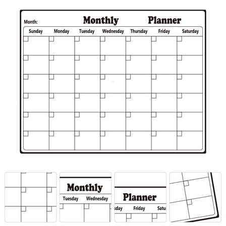 ULTNICE 1Set Magnetic Weekly Planner White Dry Erase Board for Family Organization