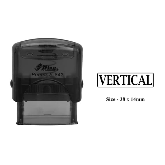 VERTICAL Shiny S-842 Self Inking Custom Office Use Custom Rubber Stamp