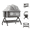 GREY, variant on Baby Bassinet 5-in-1 Bedside Sleeper Bassinet Portable Baby Crib with Changing Table Height Adjustable Easy Folding for Babies & Infants