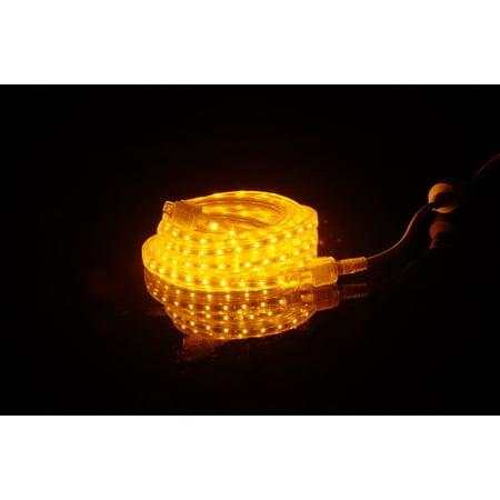 CBConcept UL Listed  10 Feet Super Bright 2700 Lumen  Yellow  Dimmable  110-120V AC Flexible Flat LED Strip Rope Light  180 Units 5050 SMD LEDs  Indoor/Outdoor Use  [Ready to use] price history on PriceWatchPro