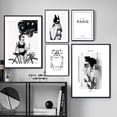 thumbnail image 2 of Carteles de lienzo de París para decoración de sala de estar, impresiones de Perfume, pinturas artísticas de pared, moda moderna, Sexy, Super Girl, negro, blanco, 2 of 4