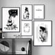 thumbnail image 2 of Carteles de lienzo de París para decoración de sala de estar, impresiones de Perfume, pinturas artísticas de pared, moda moderna, Sexy, Super Girl, negro, blanco, 2 of 4