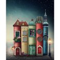 thumbnail image 2 of Cuadros Decorativos Cabina de libro abstracto 5D DIY pintura de diamante redondo completo Kit de imagen de decoración colgante Tmvgtek embutido en tela, 2 of 9