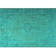 thumbnail image 1 of Ahgly Company Machine Washable Indoor Rectangle Persian Turquoise Blue Traditional Area Rugs, 7' x 9', 1 of 4