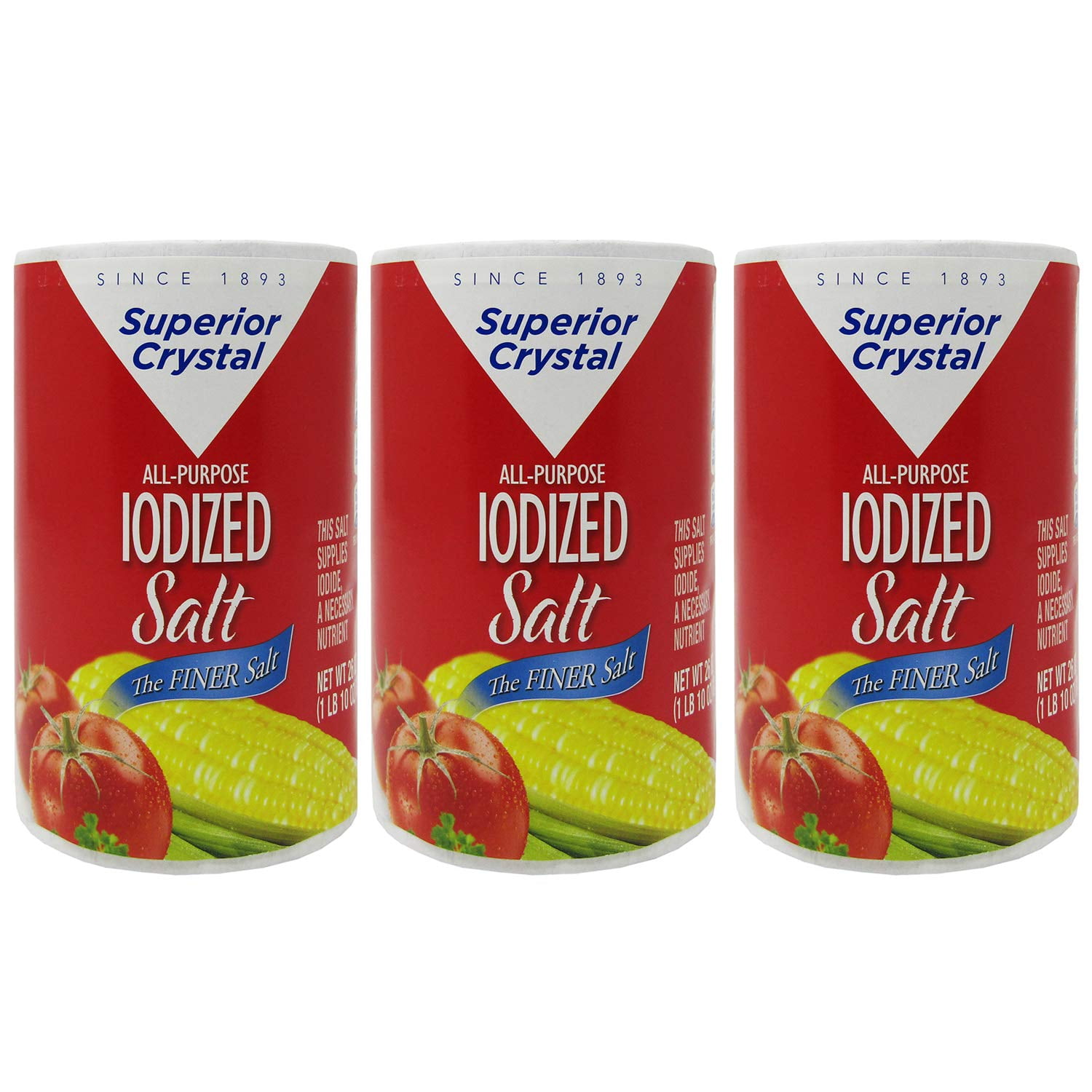 Superior Crystal AllPurpose Iodized Salt 22 Oz. KFP Pack Of 6