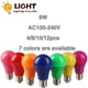 thumbnail image 2 of Lámpara Led colorida de 5-20 piezas, voltaje de AC100-240V, E27 B22, potencia Base de 8W, siete colores disponibles para Celebración de festival, bar KTV, 2 of 4
