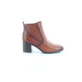 thumbnail image 3 of Naturalizer Womens Laura Leather Block Heel Ankle Boots Brown 6.5 Medium (B,M), 3 of 8