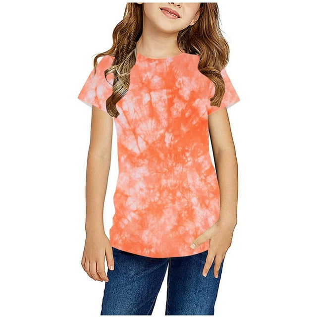 LSLJS Chemises pour Enfants T-Shirt Graphique à Manches Courtes Col Rond Crop Top pour Filles et Garçons de 3 à 14 Ans T-Shirt Tee, Chemises pour Filles Vêtements d'Été