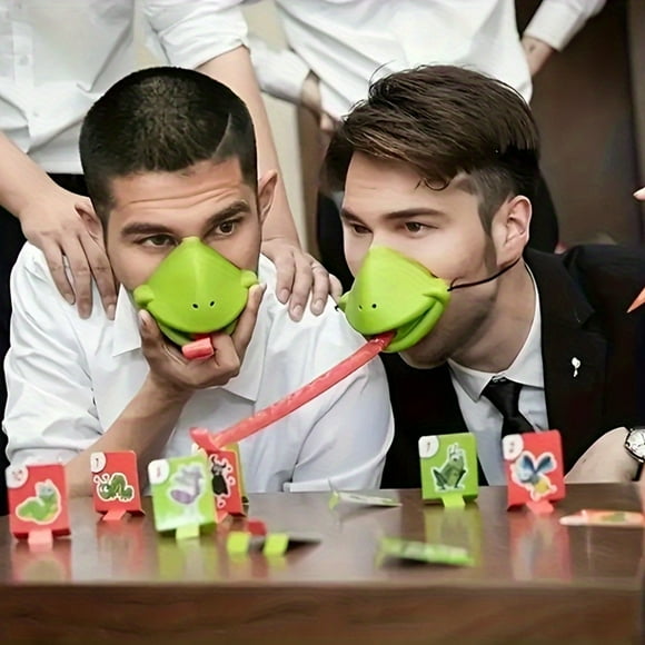 Frog Tongue Out & Chameleon Lizard Mask - Fun Family Board Game For Kids, No Batteries Required
