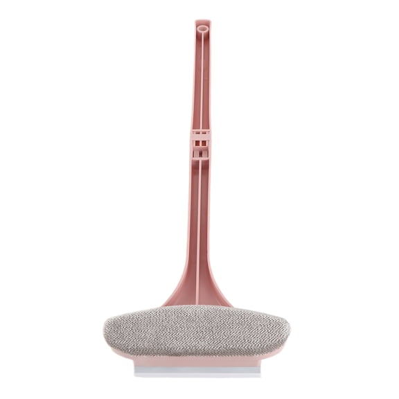 BIMZUC Long Handle Window Cleaning Brush with Detachable Head, Multi-Surface Dust Remover for Screens, Blinds, and Glass, Pink