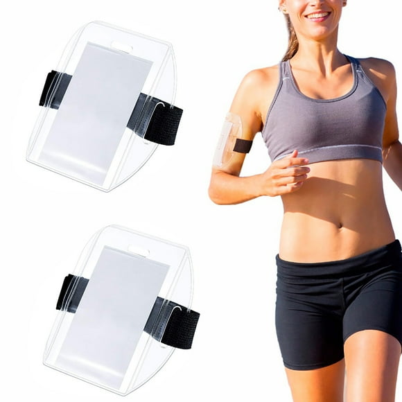 HWRETIE - Funda protectora de PVC para tarjetas de identificación,transparente,suave,para el brazo,funda para pasaporte sanitario,accesorio para oficina y escuela,duradera y portátil