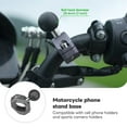thumbnail image 6 of FANAUE Aluminum Handlebar Clamp Mount U-bolt Base Compatible with RAM Mounts B size 1 inch Ball Double Socket Arm & Bike Motorcycle Phone Holder for 0.85" to 1.14" Diameter Rail, 6 of 10