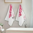 thumbnail image 4 of Watercolor Pink Christmas Tree Hand Towels 2 PCS, Happy New Year Kitchen Towel Ultra Soft and Highly Absorbent,Decorative Fingertip Face Towel for Bathroom Hotel, 28.3"x 14.4", 4 of 6