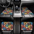 thumbnail image 5 of Balery American Football Pattern 4-Piece Floor Mats, Heavy-Duty Rubber Liners, Anti-Slip Design, All-Season Automotive Protection, Vehicles, Cars, Trucks, and SUVs, 5 of 5
