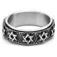 thumbnail image 2 of Vintage Ring Hexagram Six Pointed Rotable Ring Rings Relieve Stress Titanium Stainless Steel Rings for Men and Women, 2 of 3