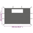 thumbnail image 4 of vidaXL Gazebo Sidewalls with Windows 2 pcs Anthracite, 4 of 4