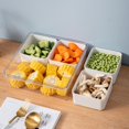 thumbnail image 2 of Djiypn Small Snackle Box Container, Divided Serving Tray with Lid, 4 Compartment Snack Box Container for Candy, Fruits, Charcuterie, Travel & Parties, BPA-Free, 1-Pack, 2 of 9