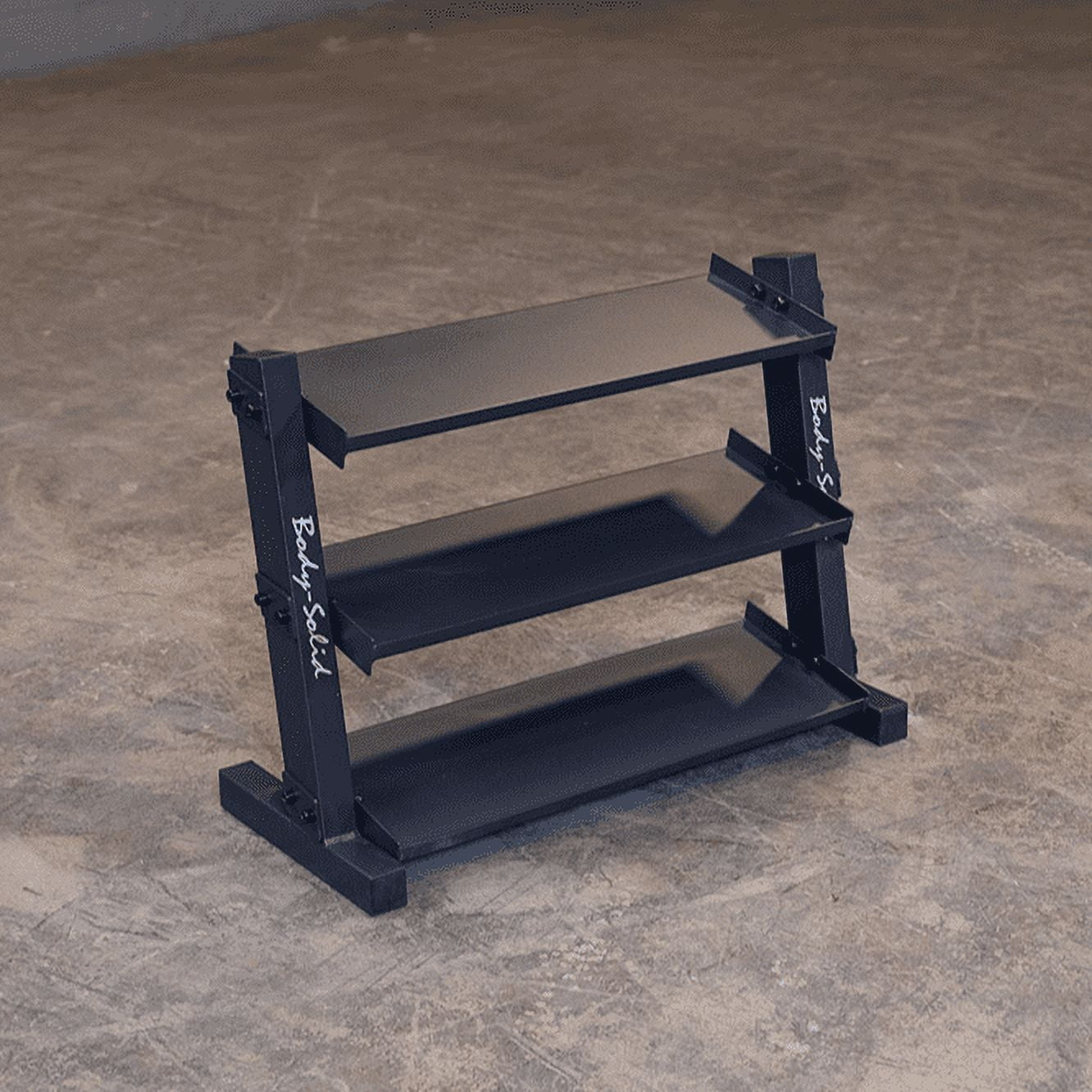 Body Solid - GDR34B 3 Tier Horizontal Vinyl, Neoprene Dumbbell Rack